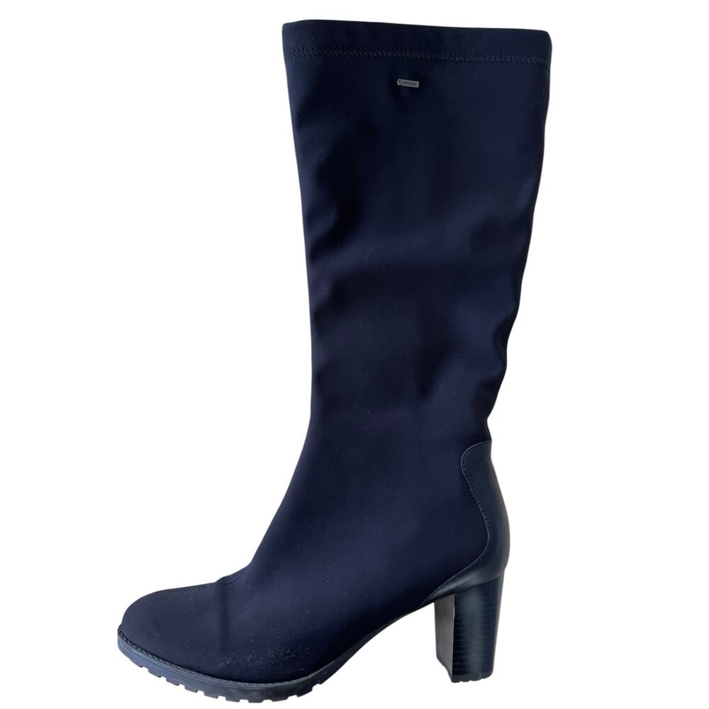 Ara Luftpolster Gore Tex Waterproof Heeled Tall Zip Boots | Womens 7.5 Black - Picture 2 of 15